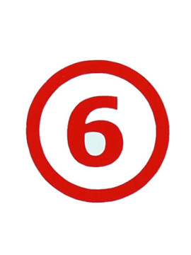 Broj za vrata i sanduče - 6