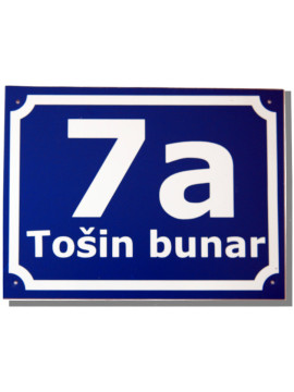 Izrada kućnog broja 15x20cm