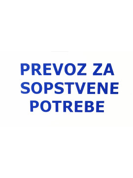 Prevoz za sopstvene potrebe